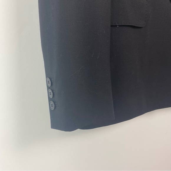 Casual Corner Classic Wool Stretch Single Breasted Blazer Black Size 2 - Picture 6 of 9